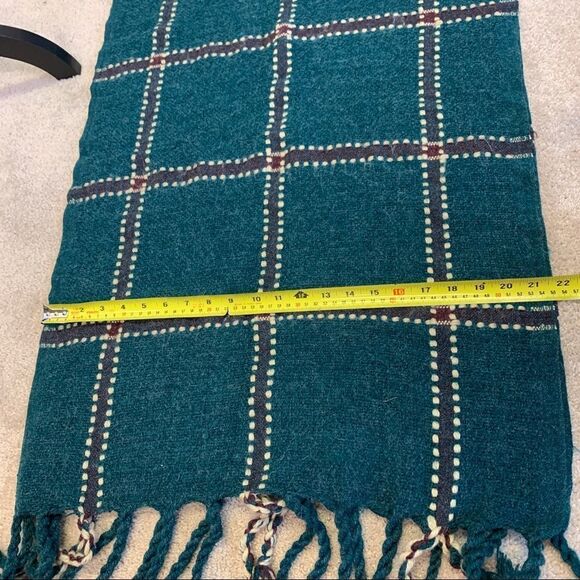 LOVE & Lore Green plaid check warm soft fall winter scarf - Picture 8 of 10